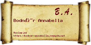Bodnár Annabella névjegykártya